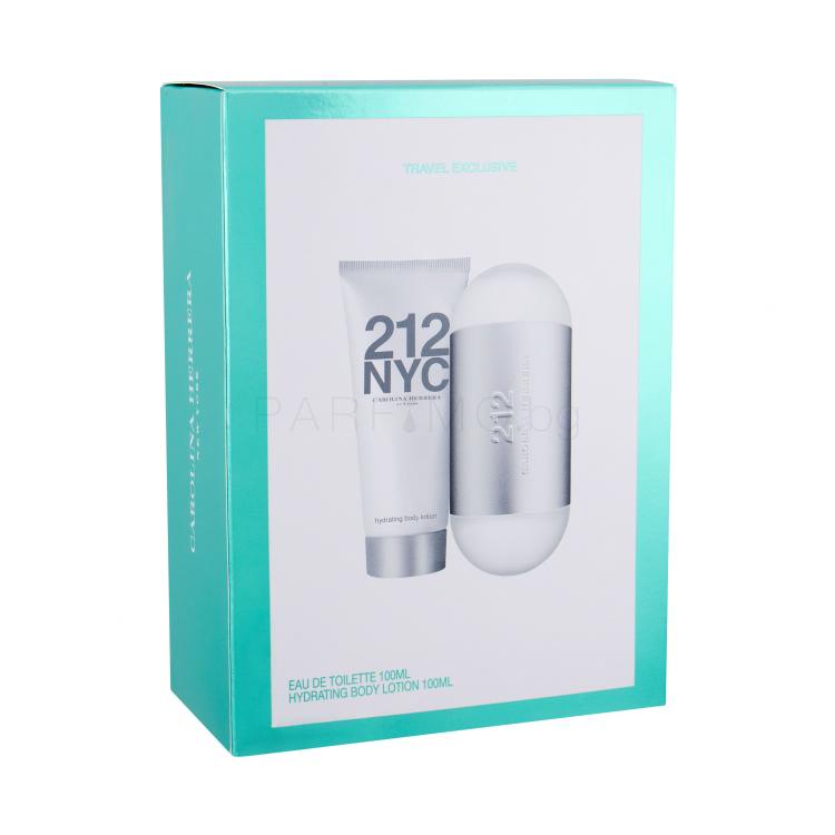 Carolina Herrera 212 NYC Подаръчен комплект EDT 100 ml + лосион за тяло 100 ml увредена кутия