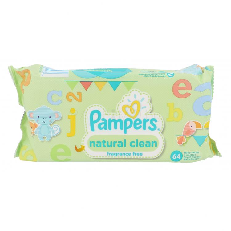 Pampers Baby Wipes Natural Clean Почистващи кърпички за деца Комплект