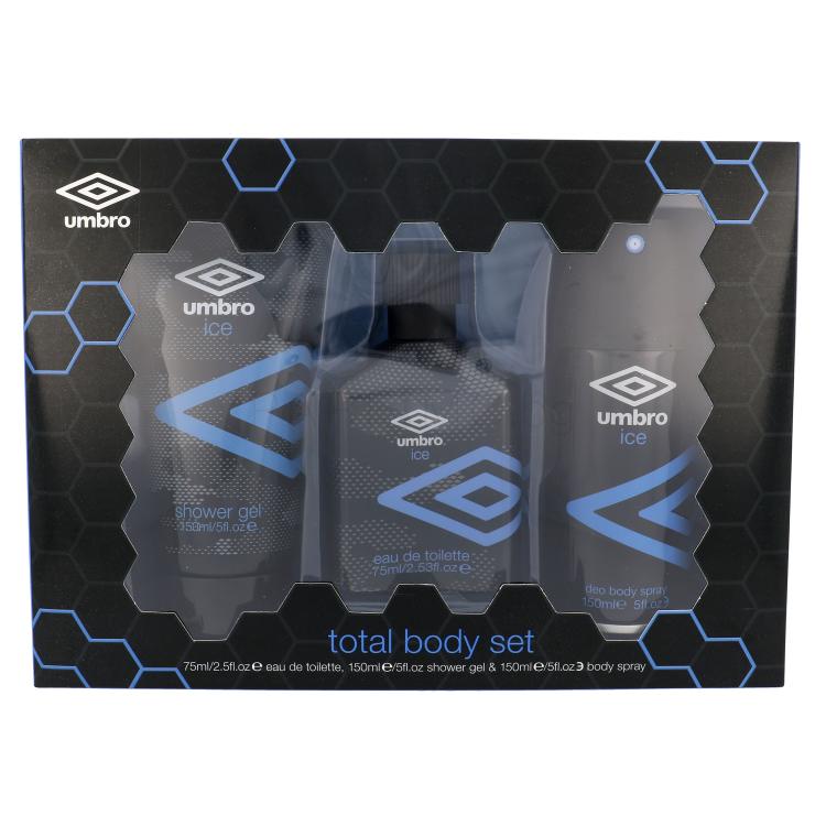 UMBRO Ice Подаръчен комплект EDT 75 ml + душ гел 150 ml + дезодорант 150 ml увредена кутия