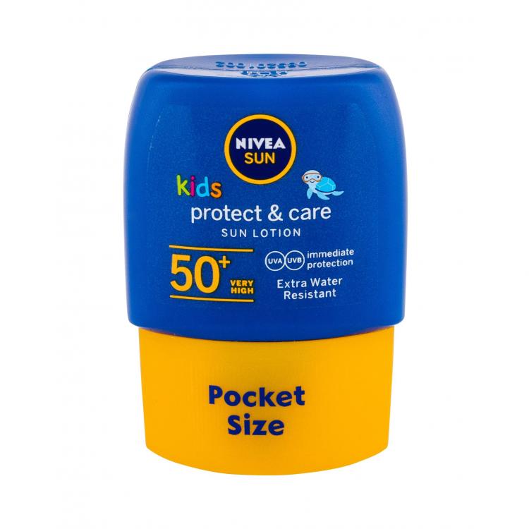 Nivea Sun Kids Protect &amp; Care Sun Lotion SPF50+ Слънцезащитна козметика за тяло за деца 50 ml