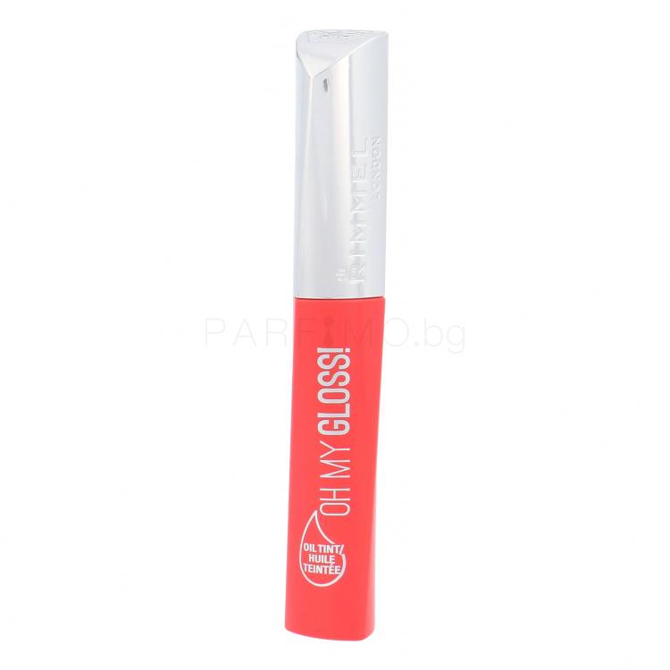 Rimmel London Oh My Gloss! Oil Tint Блясък за устни за жени 6,5 ml Нюанс 400 Contemporary Coral