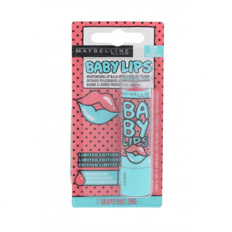 Maybelline Baby Lips Pop Art Балсам за устни за жени 4,4 гр Нюанс 17 Grapefruit Zing