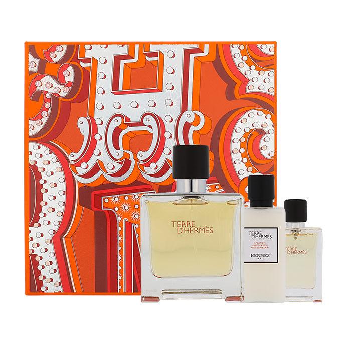 Hermes Terre d´Hermès Подаръчен комплект парфюм 75 ml + балсам за след бръснене 40 ml + парфюм 12,5 ml увредена кутия