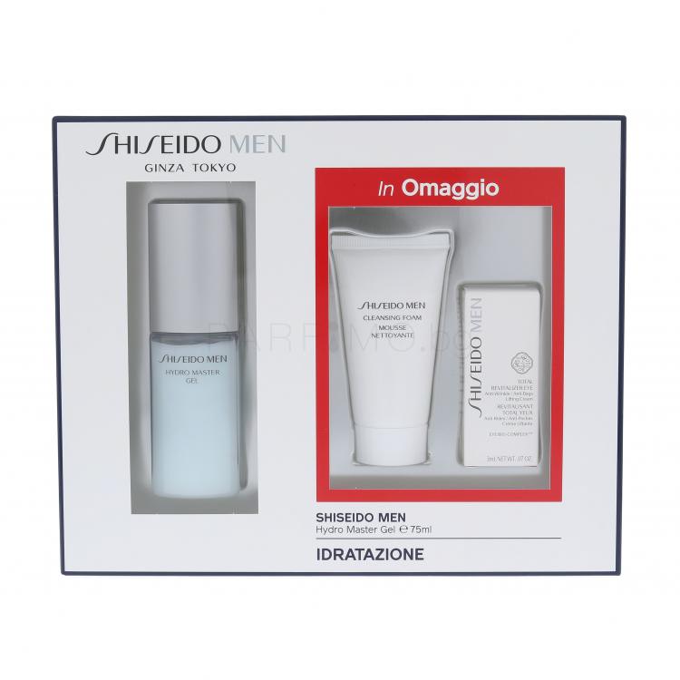 Shiseido MEN Hydro Master Gel Подаръчен комплект гел за лице MEN Hydro Master гел 75 ml + почистваща пяна MEN Cleansing Foam 30 ml + околоочен крем MEN Total Revitalizer Eye 3 ml