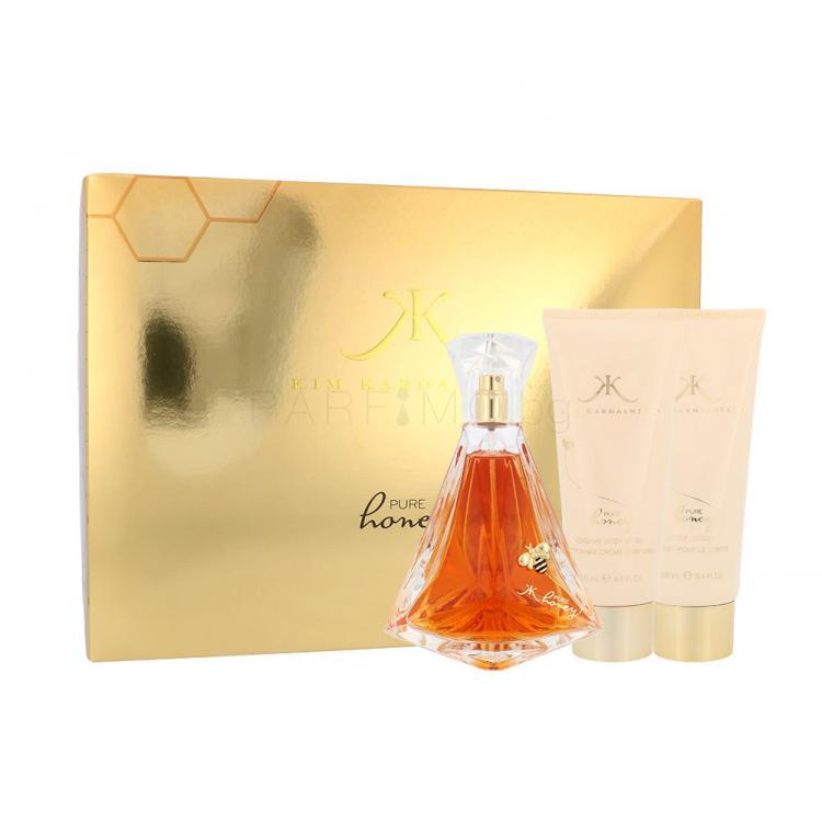 Kim Kardashian Pure Honey Подаръчен комплект EDP 100 ml + лосион за тяло 100 ml + душ гел 100 ml