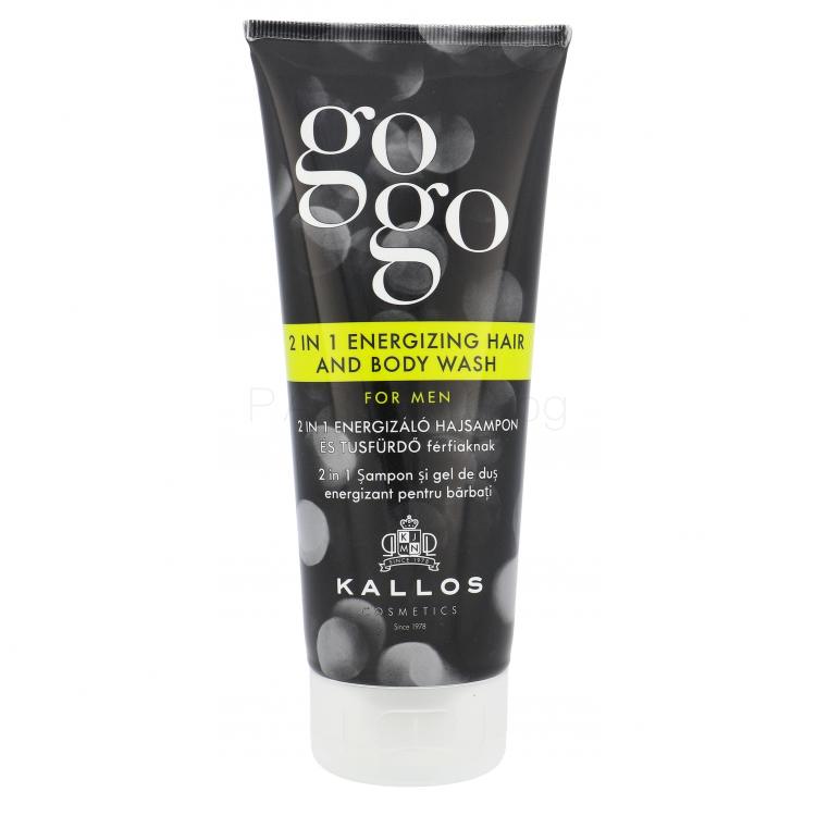 Kallos Cosmetics Gogo 2 in 1 Energizing Hair And Body Wash Душ гел за мъже 200 ml