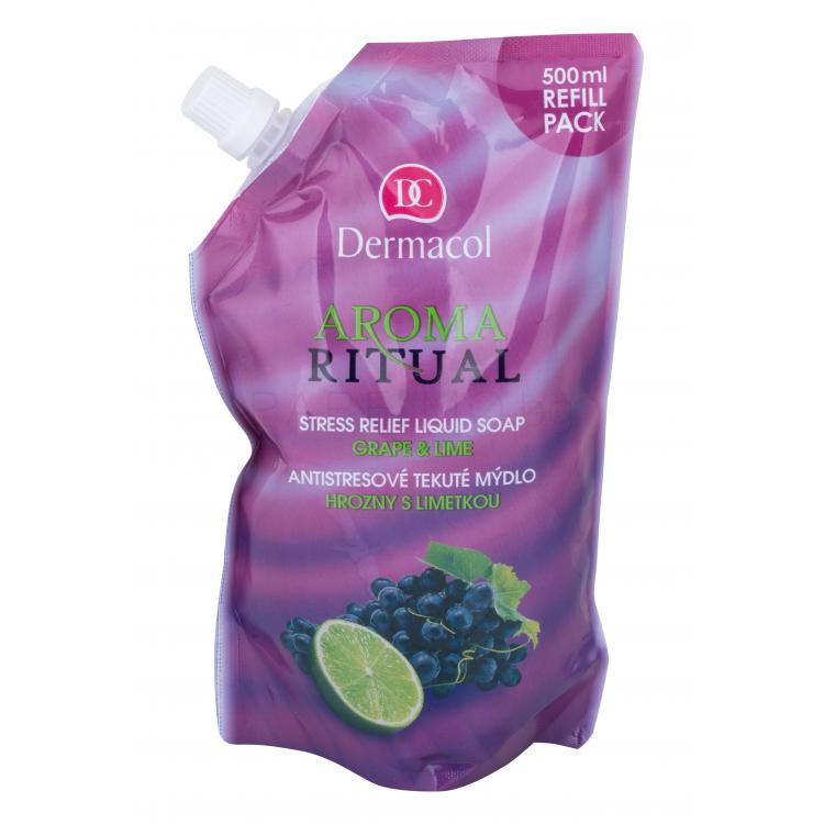 Dermacol Aroma Ritual Grape &amp; Lime Течен сапун за жени Пълнител 500 ml