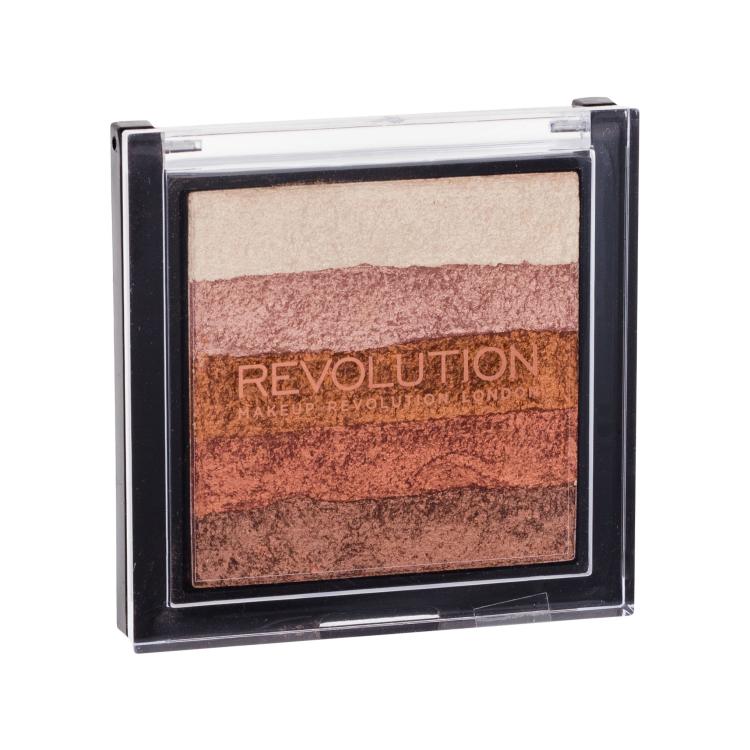 Makeup Revolution London Shimmer Brick Руж за жени 7 гр Нюанс Bronze Kiss