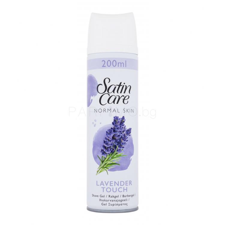 Gillette Satin Care Lavender Touch Гел за бръснене за жени 200 ml
