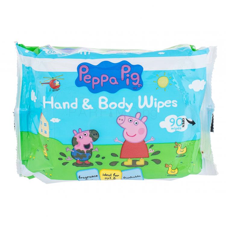 Peppa Pig Peppa Hand &amp; Face Wipes Почистващи кърпички за деца 90 бр