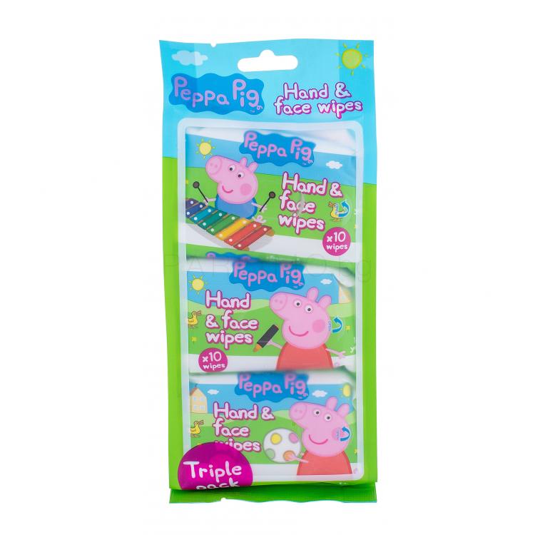 Peppa Pig Peppa Hand &amp; Face Wipes Почистващи кърпички за деца 30 бр