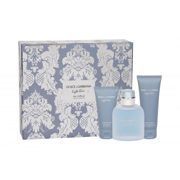 Dolce&amp;Gabbana Light Blue Eau Intense Подаръчен комплект EDP 100 ml + душ гел 50 ml + балсам след бръснене 75 ml