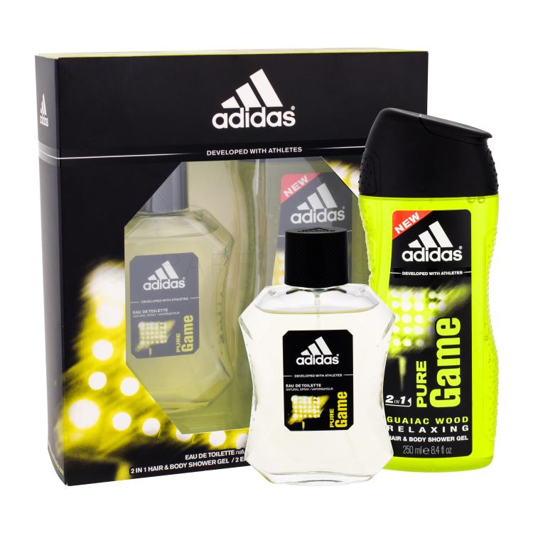 Adidas Pure Game Подаръчен комплект EDT 100 ml + душ гел 250 ml увредена кутия