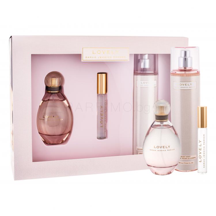 Sarah Jessica Parker Lovely Подаръчен комплект EDP 100 ml + EDP 10 ml + парфюмен спрей за тяло 250 ml