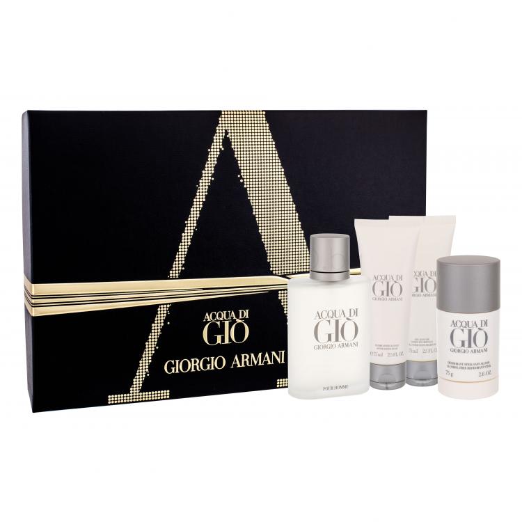 Giorgio Armani Acqua di Giò Pour Homme Подаръчен комплект EDT 100 ml + део стик 75 ml + душ гел 75 ml + балсам след бръснене 75 ml
