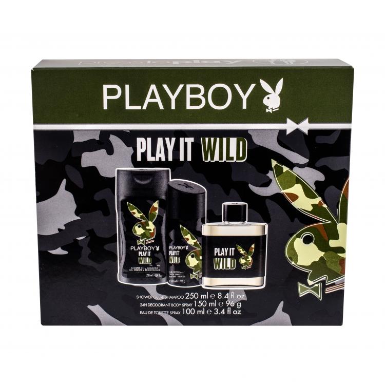 Playboy Play It Wild Подаръчен комплект EDT 100 ml + душ гел 250 ml  + дезодорант 150 ml