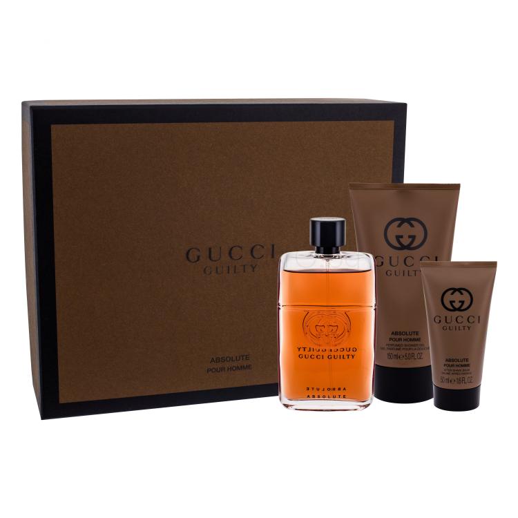 Gucci Guilty Absolute Pour Homme Подаръчен комплект EDP 90 ml + балсам за след бръснене 50 ml + душ гел 150 ml