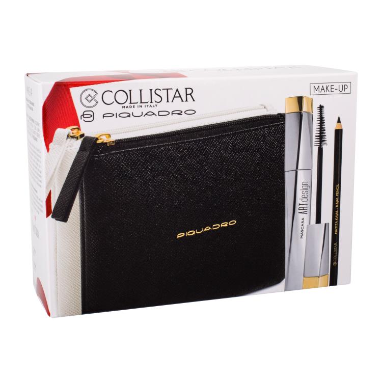 Collistar Art Design Подаръчен комплект спирала 12 ml + молив за очи kajal 1,5 g Black + козметична чанта
