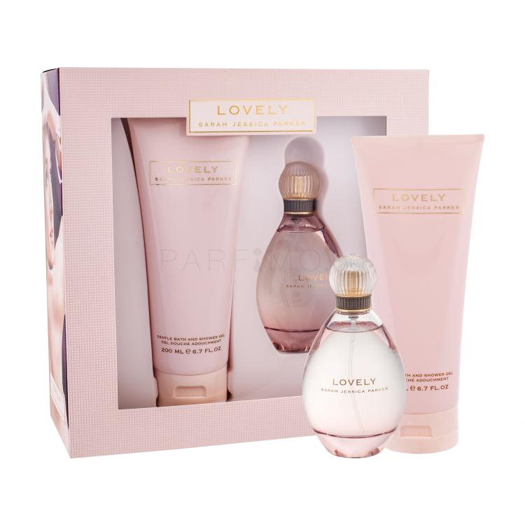 Sarah Jessica Parker Lovely Подаръчен комплект EDP 100 ml + душ гел 200 ml увредена кутия