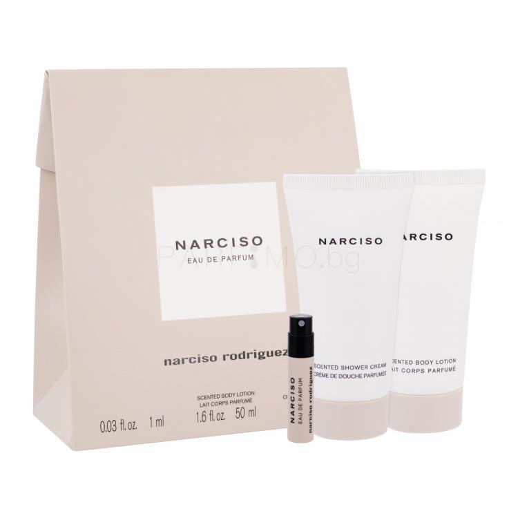 Narciso Rodriguez Narciso Подаръчен комплект EDP 1 ml + лосион за тяло 50 ml + душ крем 50 ml