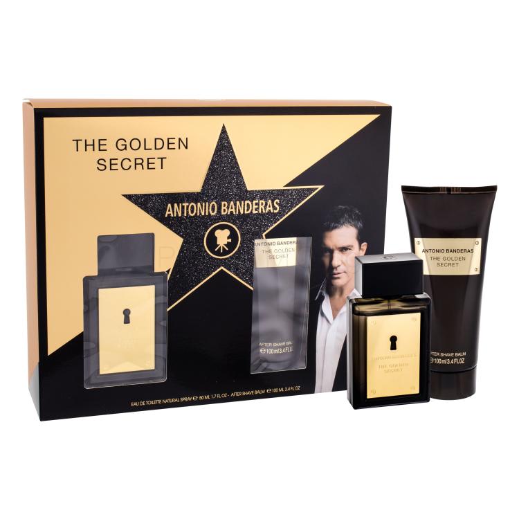 Banderas The Golden Secret Подаръчен комплект EDT 50 ml + балсам след бръснене 100 ml увредена кутия