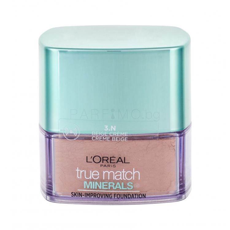 L&#039;Oréal Paris True Match Minerals Skin-Improving Фон дьо тен за жени 10 гр Нюанс 3.N Creme Beige