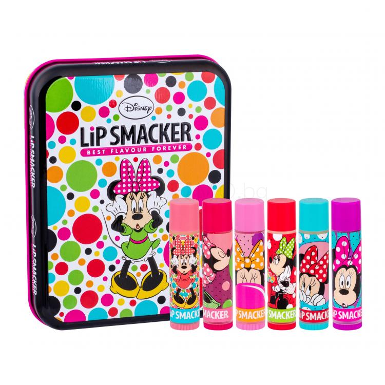 Lip Smacker Disney Minnie Mouse Подаръчен комплект балсам за устни 6 х 4 g + метална кутийка