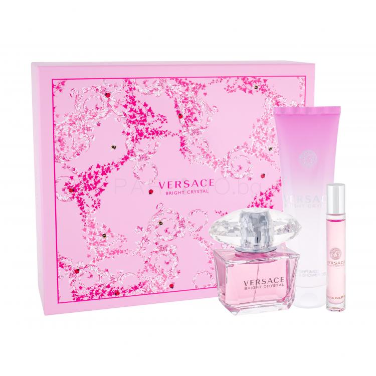 Versace Bright Crystal Подаръчен комплект EDT 90 ml + душ гел 150 ml + EDT 10 ml