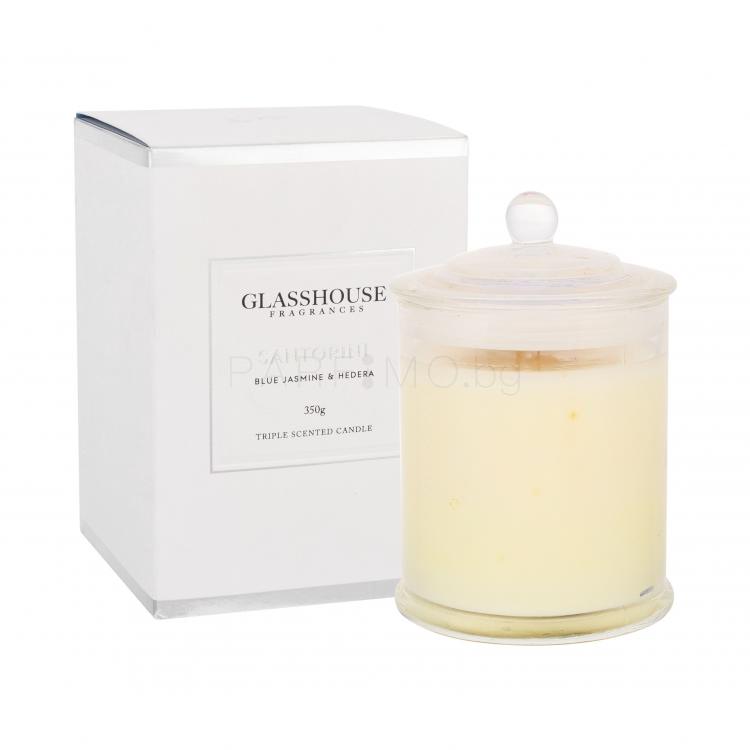 Glasshouse Santorini Jasmin &amp; Hedera Ароматна свещ 350 гр