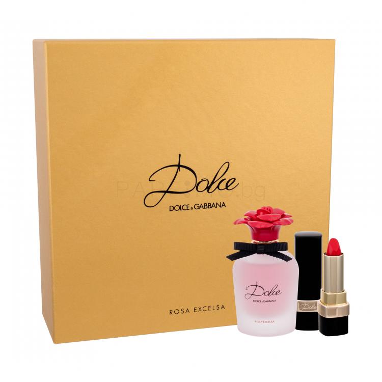 Dolce&amp;Gabbana Dolce Rosa Excelsa Подаръчен комплект EDP 50 ml + червило Dolce Matte Lipstick нюанс Dolce Flirt 621 3,5 g