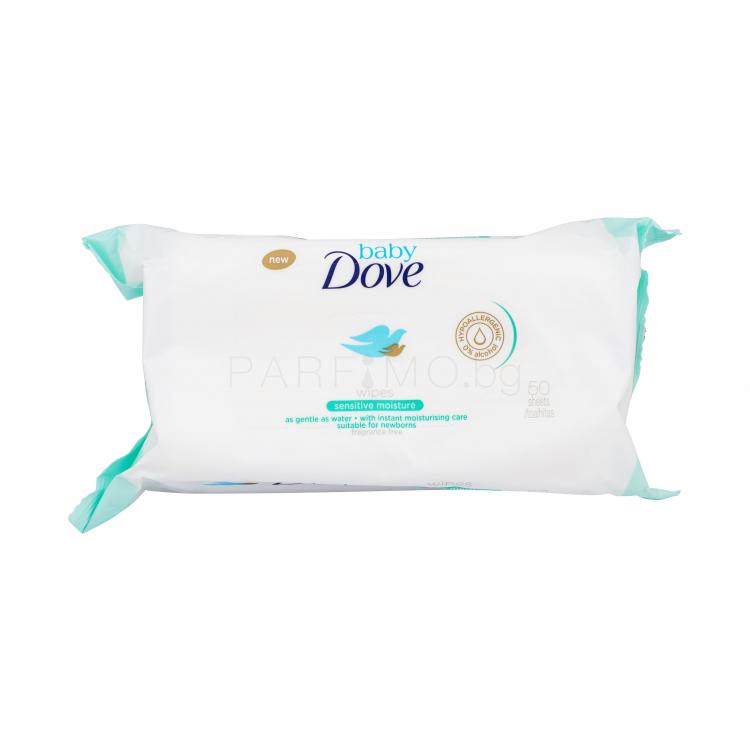 Dove Baby Sensitive Moisture Почистващи кърпички за деца 50 бр