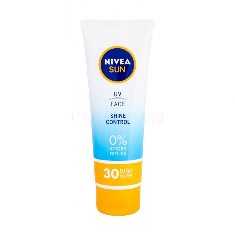 Nivea Sun UV Face Shine Control SPF30 Слънцезащитен продукт за лице за жени 50 ml