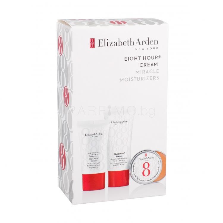 Elizabeth Arden Eight Hour Cream Подаръчен комплект крем за ръце 30 ml + защитна грижа 15 ml + балсам за устни 13 ml