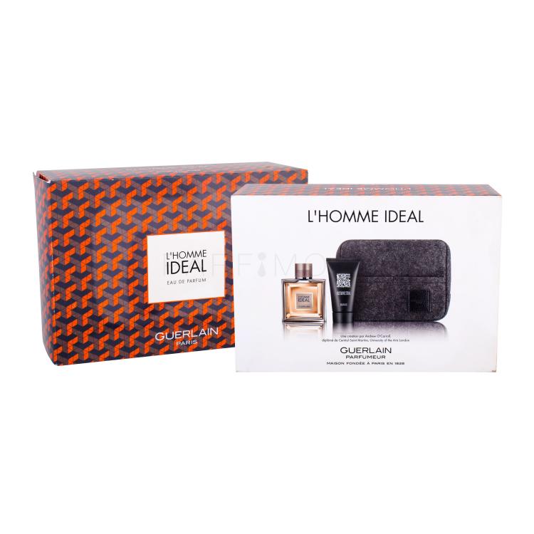Guerlain L´Homme Ideal Подаръчен комплект EDP 100 ml + душ гел 75 ml + козметична чантичка увредена кутия