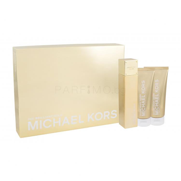 Michael Kors 24K Brilliant Gold Подаръчен комплект EDP 100 ml + лосион за тяло 100 ml + душ гел 100 ml