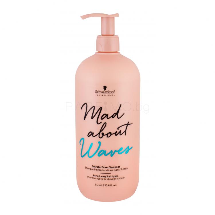 Schwarzkopf Professional Mad About Waves Sulfate Free Cleanser Шампоан за жени 1000 ml