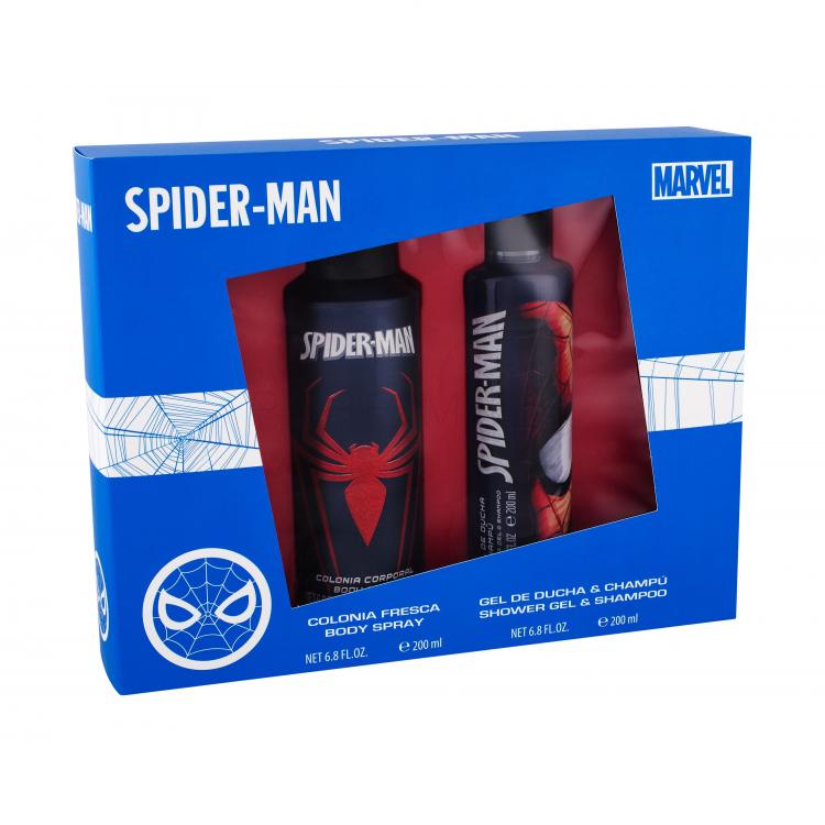 Marvel Spiderman Set Подаръчен комплект душ гел 200 ml + ароматен спрей за тяло 200 ml