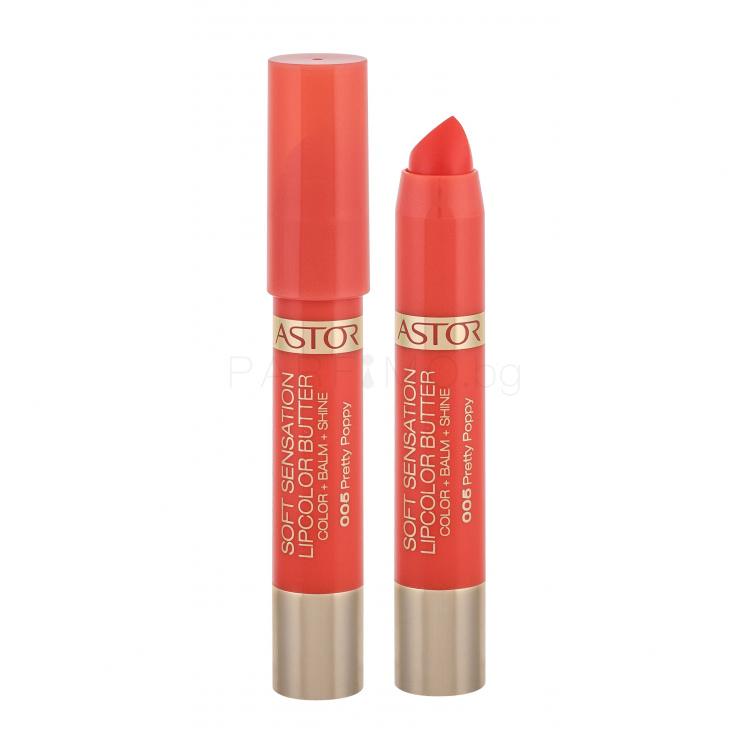 ASTOR Soft Sensation Lipcolor Butter Червило за жени 4,8 гр Нюанс 005 Pretty Poppy