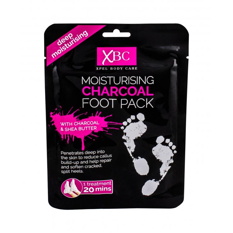 Xpel Body Care Charcoal Foot Pack Маска за крака за жени 1 бр