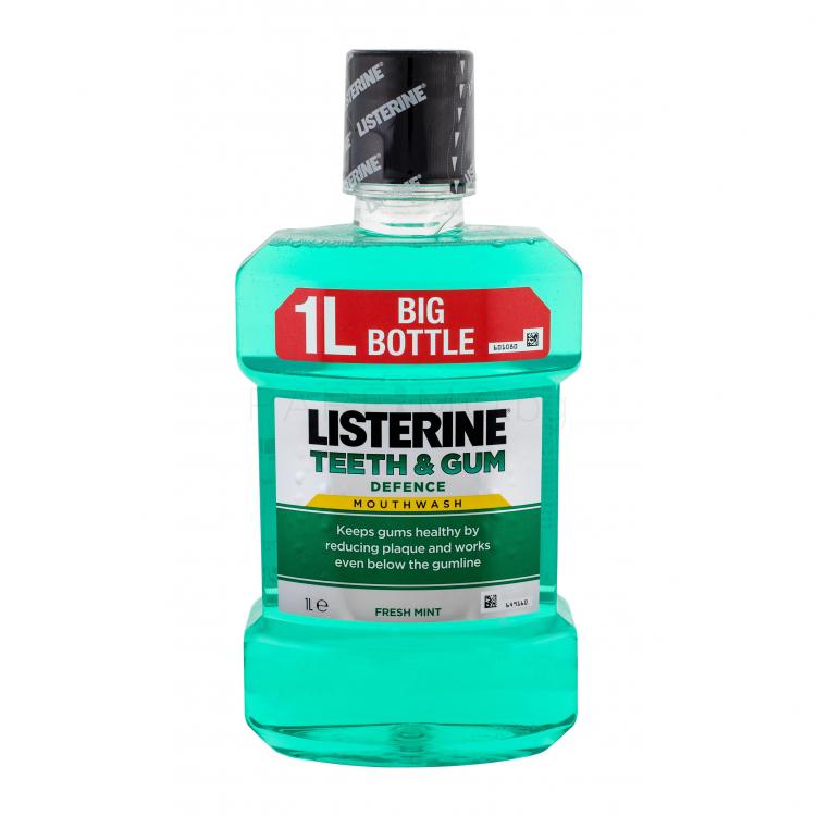 Listerine Teeth &amp; Gum Defence Defence Fresh Mint Mouthwash Вода за уста 1000 ml