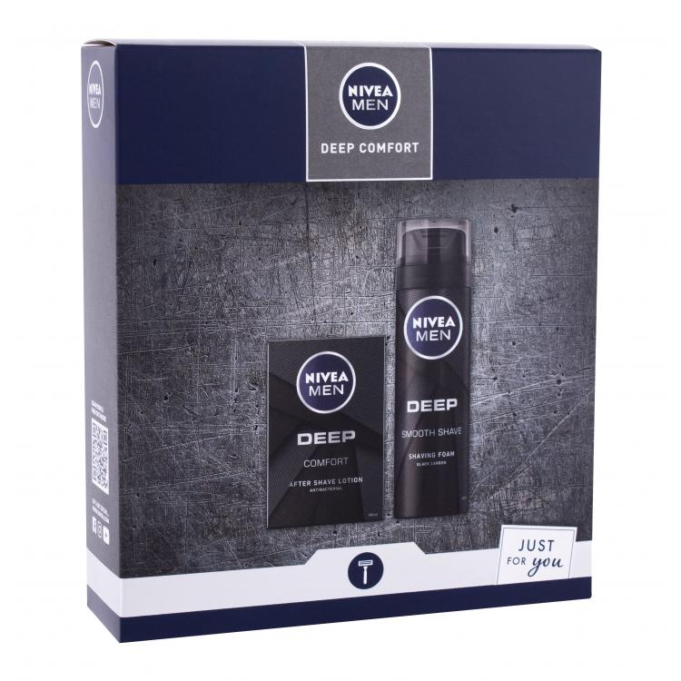 Nivea Men Deep Comfort Подаръчен комплект одеколон 100 ml + пяна за бръснене Smooth Shave 200 ml