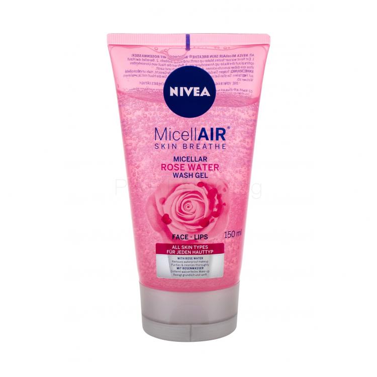 Nivea MicellAIR® Rose Water Почистващ гел за жени 150 ml