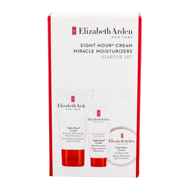 Elizabeth Arden Eight Hour Cream Подаръчен комплект крем за ръце 30 ml + защита на кожата Skin Protectant 15 ml + балсам за устни Lip Protectant 14,6 ml