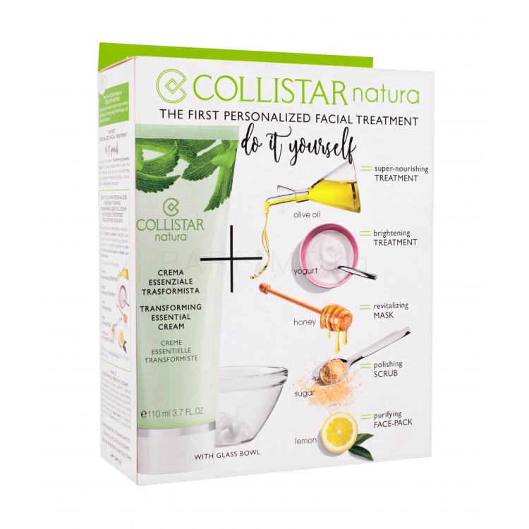 Collistar Natura Transforming Essential Cream Подаръчен комплект хидратираща грижа за лице 110 ml + купа 1 бр + шпатула 1 бр