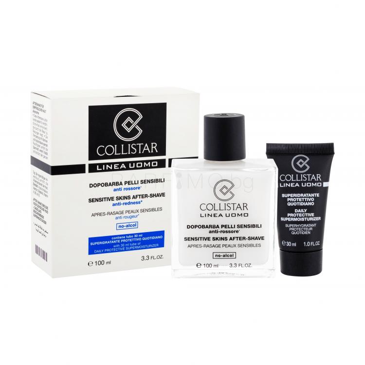 Collistar Uomo Sensitive Skins After-Shave Подаръчен комплект 100ml Sensitive After Shave + 30ml Supermoisturizer