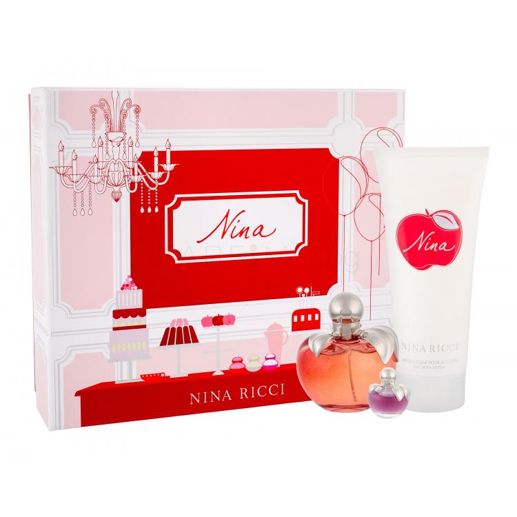 Nina Ricci Nina Подаръчен комплект EDT 80 ml + EDT 4 ml + лосион за тяло 200 ml