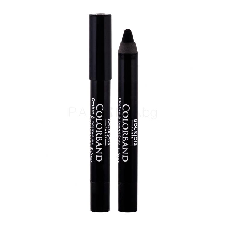 BOURJOIS Paris Colorband Eyeshadow &amp; Liner Сенки за очи за жени 3,25 g Нюанс 01 Noir Abstrait