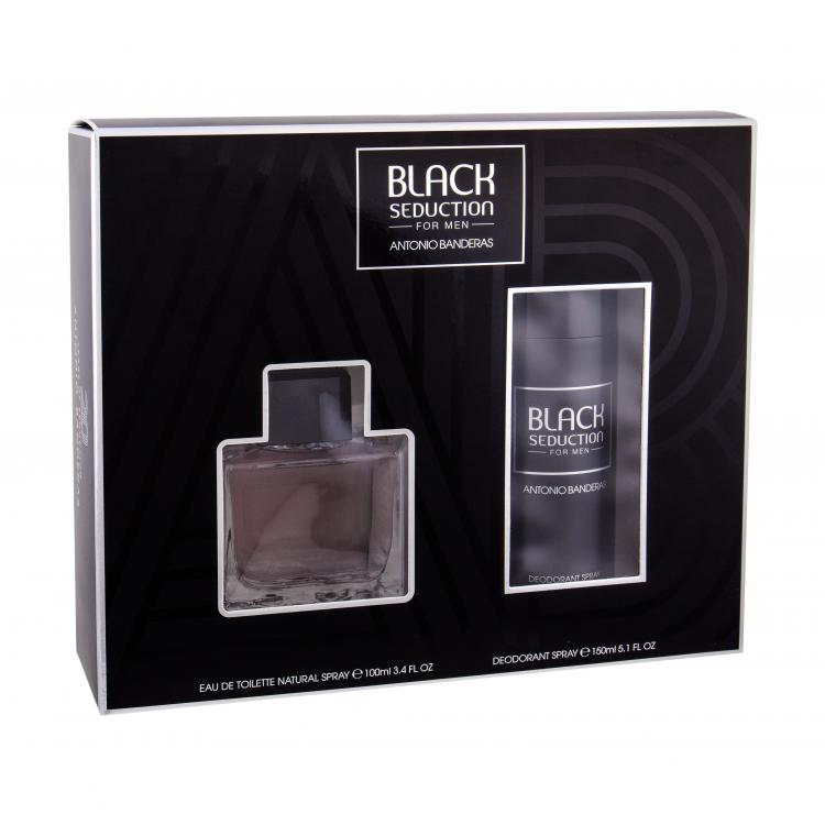 Antonio Banderas Seduction in Black Подаръчен комплект EDT 100 ml + дезодорант 150 ml