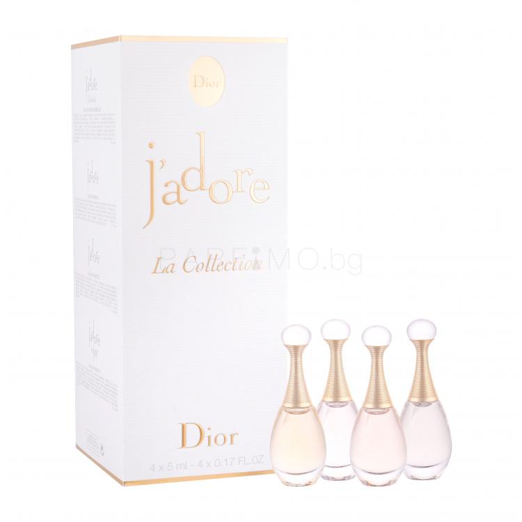 Christian Dior Mini Set 4 Подаръчен комплект EDP J´adore 5 ml + EDP J´adore Absolue 5 ml + EDP J´adore in Joy 5 ml + EDT J´adore 5 ml