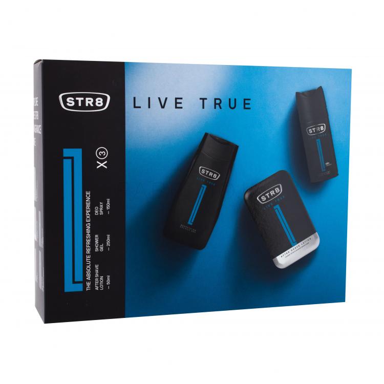STR8 Live True Подаръчен комплект афтършейв 50 ml + дезодорант 150 ml + душ гел 250 ml